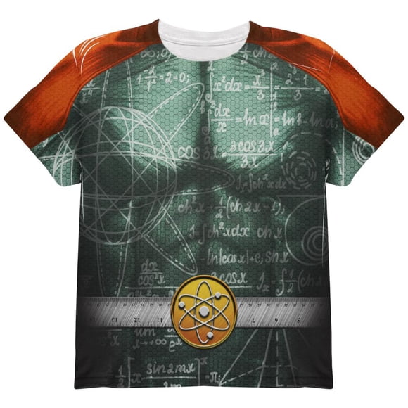Halloween Math Geek Scientist Superhero Costume All Over Youth T Shirt