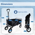 thumbnail image 2 of Chariot Robuste Pivotant Pliable Utilitaire d'Extérieur pour Jardin et Plage Noir, 2 of 5