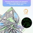 thumbnail image 3 of Personalized Dinosaur Glow in The Dark Kids Throw Blanket, 30"x40", Multicolor, 3 of 6