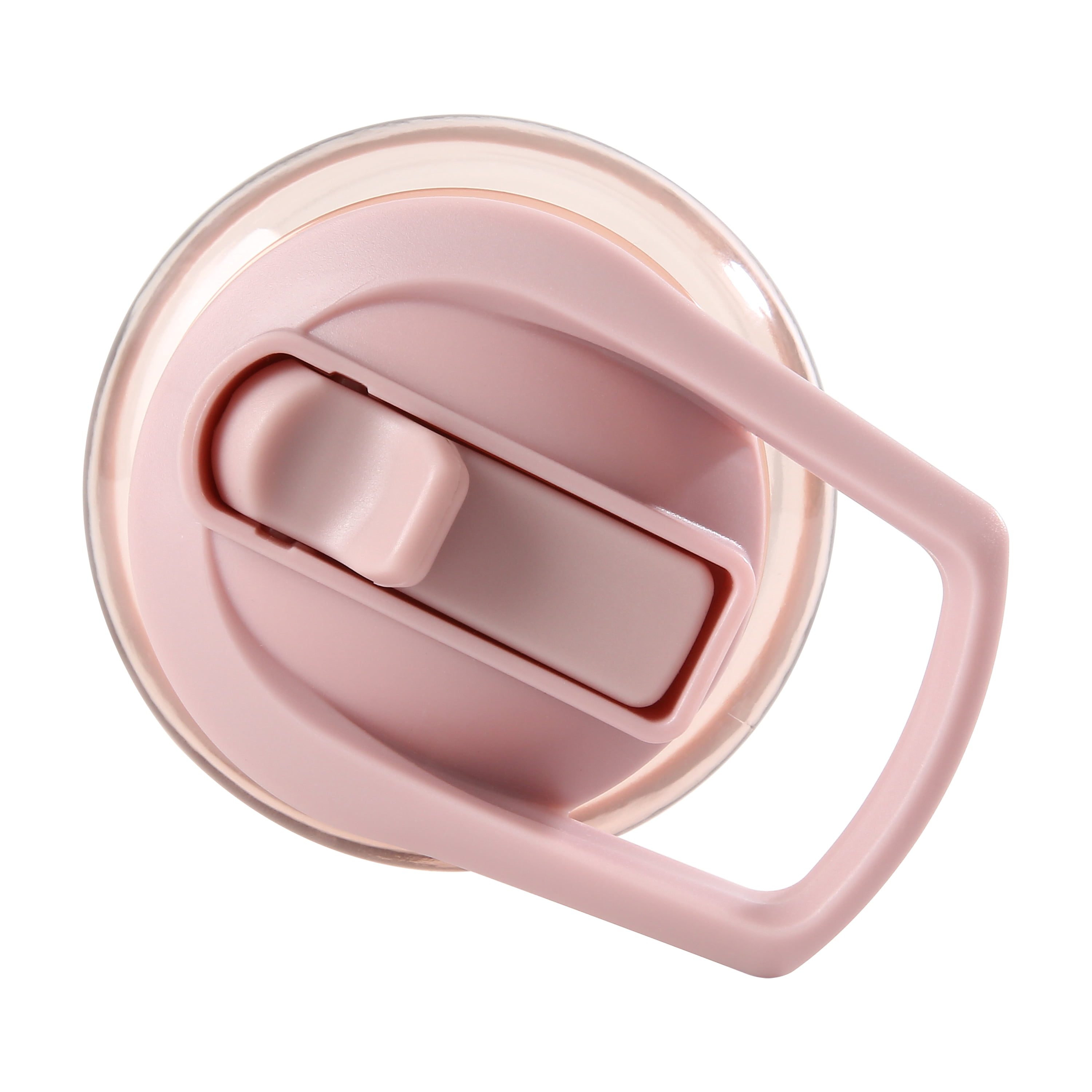 Gourde de sport Mainstays en plastique rose (34 oz / env. 1 L) à large ouverture et bouchon à paille rabattable