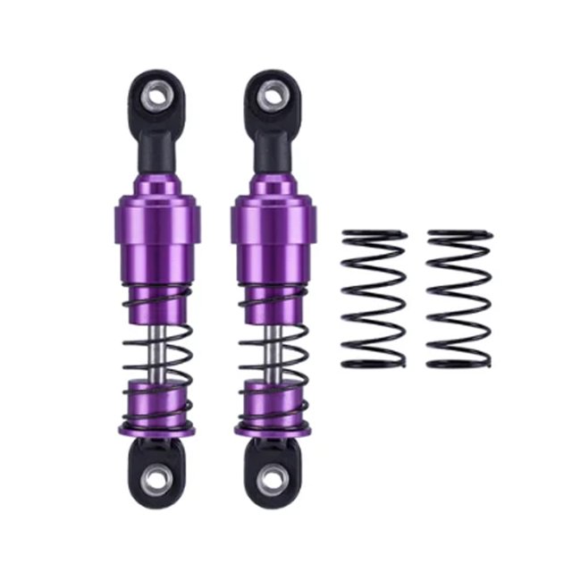 Xingzhi 2pack/lot Aluminium Big Bore Shocks Oil Damper For 1/10 RC Crawler LCG Cheater Rigs SCX10 TRX4 Front Rear Shock Purple 2