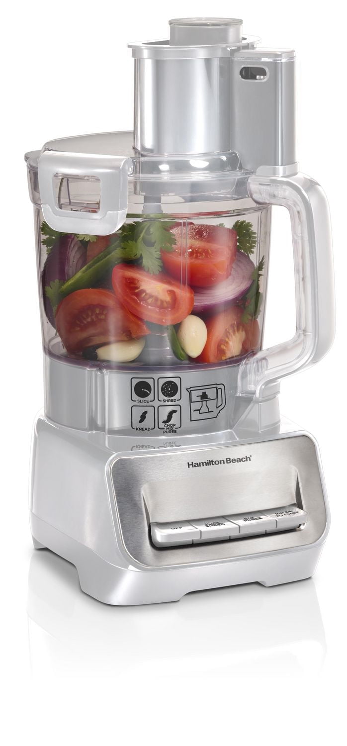 Hamilton Beach Stack & Snap Duo Food Processor, 14 Cup Capacity, 4 Cup Mini Bowl, 500 Watts, Black, 70586C