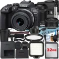 thumbnail image 1 of Canon EOS R10 Mirrorless Camera with RF-S 18-45mm + 18-150mm Lens + 32GB Memory Card + Case + LED Flash + ZeeTech Accessory Bundle, 1 of 9