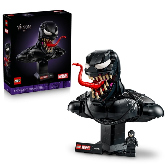 LEGO Marvel Buste de Venom, Ensemble de construction à collectionner 76356