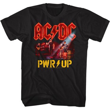 AC/DC PWRUP Band Photo Black Adult T-Shirt