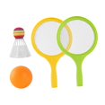 thumbnail image 2 of Kids Badminton Tennis Set Badminton Racket with Ball and Badminton Shuttlecock, Yellow Green, 2 of 9