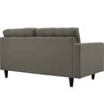 thumbnail image 3 of Modway Empress Left-Facing Upholstered Fabric Loveseat in Granite, 3 of 5