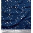 thumbnail image 1 of Soimoi Rayon Fabric Branches,Leaves & Bird Print Sewing Fabric Yard 42 Inch Wide, 1 of 3