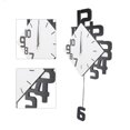 thumbnail image 3 of Swing Wall Clock, Fine Workmanship Decorative Wall Clock Battery Powered Frameless Design Black White Silent Movement with Minute Hand for Living Room, 3 of 8