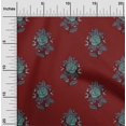 thumbnail image 1 of oneOone Viscose Chiffon Fabric Leaves & Floral Block Print Sewing Fabric BTY 42 Inch Wide, 1 of 4
