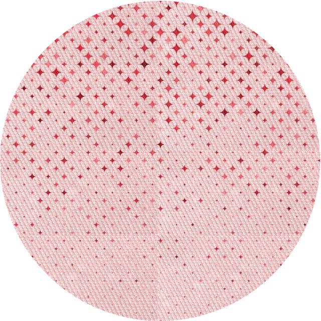 Ahgly Company Tapis de Zone Rond d'Intérieur Lavable à la Machine, Transitionnel, Pastel Rouge Rose, 6 Pieds Rond