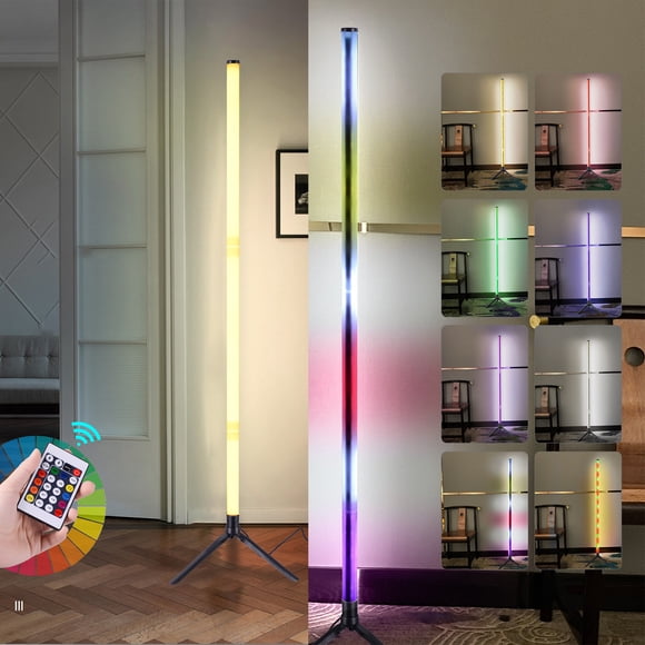 EQWLJWE Lampe sur Pied d'Angle, Lampe sur Pied Moderne, Lampes sur Pied pour Salon Chambre Bureau, Lampe sur Pied DEL à Changement de Couleur, Lampe d'Angle Créative d'Éclairage, Lampe sur Pied RVB pour Salon Salle de Jeux