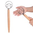 thumbnail image 1 of Danish Dough Whisk Stainless Steel Dutch Style Bread Dough Hand Mixer Wooden Handle Kitchen Baking Tools Stainless Blender, Dough Whisk, Dough Whisk 13 Inch, 1 of 1