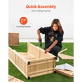 thumbnail image 4 of VEVOR Remise de Rangement Extérieure en Bois, Abri d'Outils de Jardin Imperméable, Toit en Pente 28x63 Pouces, 4 of 9