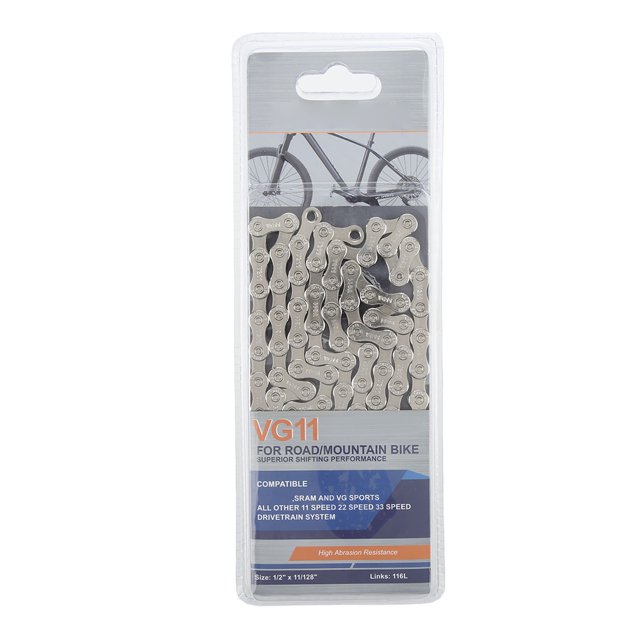 Bike Chain Silvery High Carbon Steel 11 Speed Mountain Road Bicycle Chain for VG SPORTS