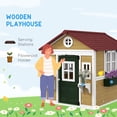 thumbnail image 4 of Outsunny Playhouse for Kids, Outdoor Wooden Playhouse for Backyard, 4 of 8