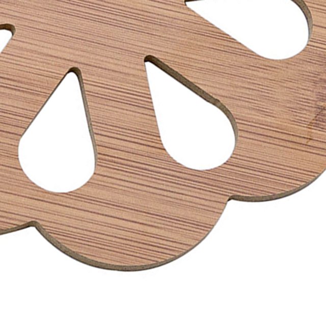 pitrice Hollow Cartoon Design Cup Mug Hot Pot Table Wooden Pad Heat Insulation Desk Mat Non-slip Plate