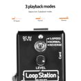 thumbnail image 2 of Effect Pedal, ammoon Loop Station Mini Guitar Looper Effect Pedal 10 Minutes Recording Time 3 Working Modes True Bypass Full Metal Shell with 1GB Memory Card, 2 of 8