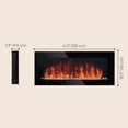 thumbnail image 3 of HOMCOM Wall Mounted Fireplace with LED Flame, Electric Fireplace, Black, 3 of 10