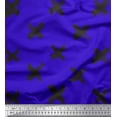 thumbnail image 1 of Soimoi Blue Poly Georgette Fabric Brush Stroke Abstract Print Fabric by Yard 42 Inch Wide, 1 of 3