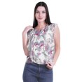 thumbnail image 4 of Moomaya Hauts en Jersey de Coton pour Femmes Sans Manches Imprimés à Col Rond Tenue Décontractée, 4 of 4