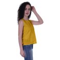 thumbnail image 4 of Moomaya Haut Sans Manches Uni pour Femmes Blouse en Schiffli Tunique Décontractée d'Été, 4 of 6