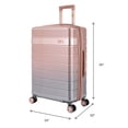 thumbnail image 2 of iFLY Spotlight 24" Expandable Hardside Spinner Checked Luggage, Rose Gold Ombre, 2 of 7