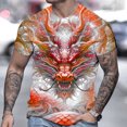 thumbnail image 4 of LUOGENLI T-shirts pour Homme pour Hommes T-Shirt à Manches Courtes Imprimé 3D T-Shirt d'Été Mode T-Shirt Imprimé 4TG T-shirts pour Hommes T-shirts Graphiques Vêtements d'Été T-shirts Amusants pour Hommes T-shirts Graphiques Saint-Valentin Rouge G, 4 of 4