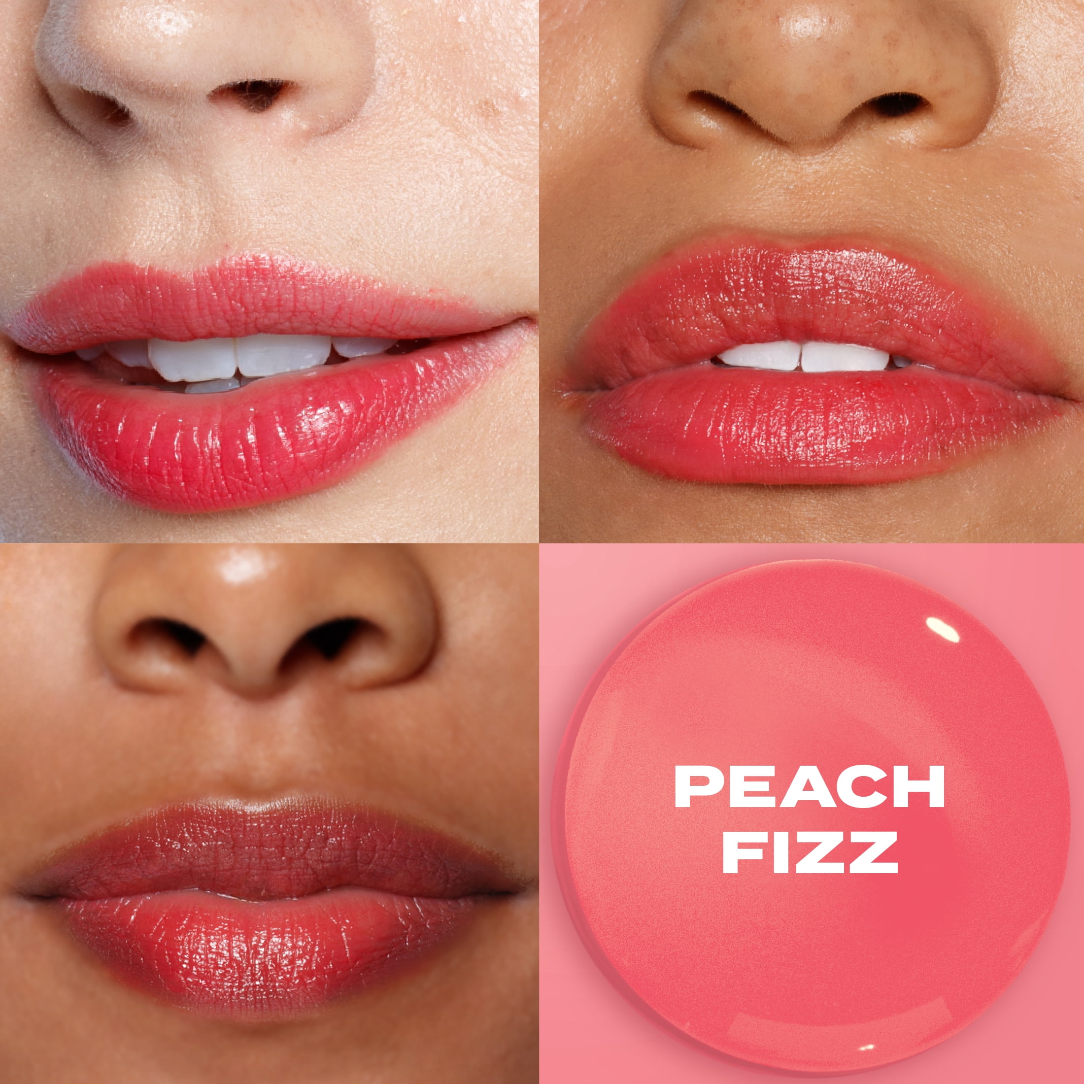 Hard Candy Pop Tint Lip Stain, Peach Fizz, Hydrating & Long-Lasting with Oils & Hyaluronic Acid