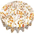 thumbnail image 2 of Nappe d'Extérieur Orange Brûlé d'Automne Ronde 70 Pouces, Nappe Feuilles Aquarelle, Polyester Résistant aux Taches Feuilles d'Automne Déco Saisonnière Petites Housses de Table pour Cuisine Salle à Manger Fêtes Pique-Nique, 2 of 6