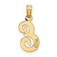 thumbnail image 4 of Diamond2Deal 14K Yellow Gold Script Letter E Initial Pendant for Women (L- 0.61inch, W- 0.3inch), 4 of 6
