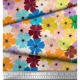 thumbnail image 3 of Soimoi Rayon Fabric Artistic Flower Print Sewing Fabric Yard 42 Inch Wide, 3 of 3