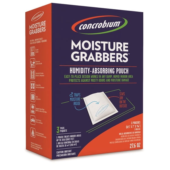 RUST-OLEUM Dehumidifier 7453276 Moisture Grabbers; Granules In Pouch; Pack Of 3; 9.2 Ounce; Odorless
