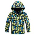 thumbnail image 1 of AAMILIFE Boys Waterproof Fleece Lined Jacket Color Block Windbreaker Hooded Coat, 1 of 8