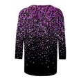 thumbnail image 4 of DPTALR Femmes Manches 3/4 Chemises Décontractées Chandail Tunique Ample Hauts Blouse à Imprimé, 4 of 5