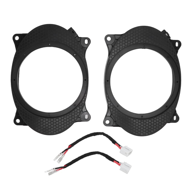 Door Speaker Adapter Bracket Ring, Simple Installation Nonfading 6.5inch Speaker Adapters With 2 Wire Harness For Car 6X9