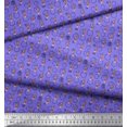 thumbnail image 2 of Soimoi Purple Moss Georgette Fabric Hexagon,Conical Pot & Cactus Tree Decor Fabric Printed Yard 42 Inch Wide, 2 of 3