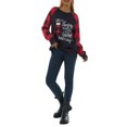 thumbnail image 1 of Faithtur Femmes Sweat-Shirt Modèle de Style de Noël à Manches Longues Pull à Carreaux, 1 of 9
