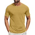 thumbnail image 1 of Besolor T-Shirt d'Été pour Homme à Manches Courtes, Col Rond Classique, T-Shirts Décontractés, Couleur Unie, Hauts Basiques, 1 of 5