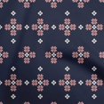 thumbnail image 1 of oneOone Viscose Chiffon Black Fabric Geometric Fair Isle Pattern Sewing Craft Projects Fabric Prints By Yard 42 Inch Wide, 1 of 4