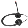 thumbnail image 3 of Headset RJ9 Phone Headset Built in HD Microphone Binaural Office Headset Support Speaker Volume Adjustment Black, 3 of 7
