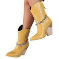 thumbnail image 4 of Qertyioot Bottes de Neige Zippées pour Femmes, Bottes Mode Unies à Talons Hauts Pointus, 4 of 6