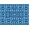 thumbnail image 1 of Ahgly Company Tapis d'Intérieur Rectangulaire Transitionnel Bleu Lavable à la Machine, 4 Pieds x 6 Pieds, 1 of 7