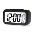thumbnail image 1 of Maoww Table Alarm Clock Digital Display Bedroom Temperature Sensor Thermometer Backlight Calendar Portable Snooze Clocks Household Black, 1 of 7