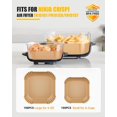 thumbnail image 2 of 200PCs Air Fryer Paper Liners for Ninja Crispi Glass Air Fryer FN101CGY, 100pcs Large for 4-QT & 100pcs Small for 6-Cups Container,Non-Stick Airfryer Disposable Accessories, Square Free of Bleach, 2 of 7