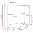 thumbnail image 4 of vidaXL Buffet HAMAR Gris Foncé 85x35x80 cm Bois Massif Pin, 4 of 4