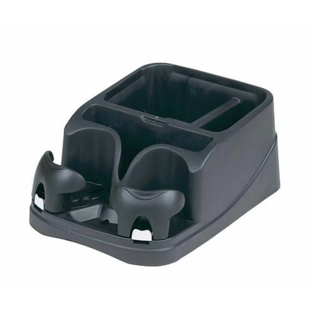 GoGear™ Console de Siège Noire avec Compartiments Divisés pour CD, six cassettes, Stylos et Pièces, Conçue pour Se Monter sur les Planchers de Véhicules, les Houpps Ou les Sièges, Mesurant 13,5 par 9,5 par 6 Pouces, Convient Aussi à l'Organisation de Petits Accessoires Automobiles.