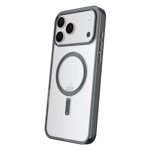 onn MagSafe Compatible Phone Case for iPhone 17 Pro Max - Metallic Grey/Clear
