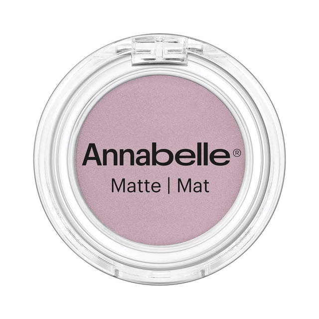 Annabelle Fard à Paupières Mat Simple en Améthyste, un compact Rond et Clair avec une Poudre Mauve Mate Douce, Présentant une texture Veloutée et Hautement Pigmentée, Formule Longue Tenue Adaptée pour Estomper et Estomper les Yeux Sans Plis.