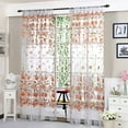 thumbnail image 2 of Elegant Voile Sheer Window Curtain with Peony Design for Home, 2 of 7